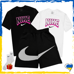 Комплект шорти Nike Big Swoosh та футболки 2шт Nike. Комплект Найк Біг Свуш XS/S
