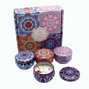 Набір №1 з 4 соєвих аромасвічок у подарунковій коробці, вага набору 240г Без бренду 58589-8