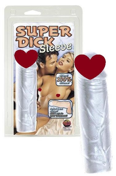Насадка на член подовжувальна супертовста Super Dick Sleeve Sex Aura