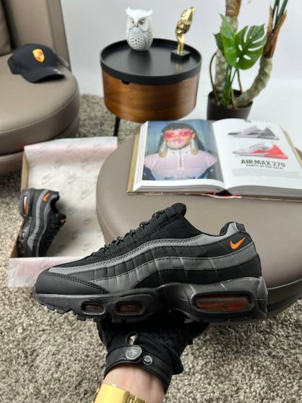 Кроссовки Air Max 95 Black Grey Orange, Вьетнам 45 | Зображення 4
