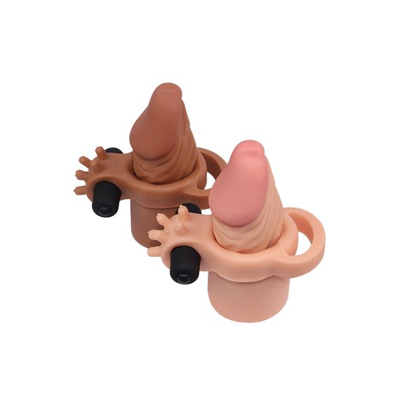 Насадка на член - Pleasure X-Tender Vibrating Penis Sleeve Add 2" Flesh | Зображення 3