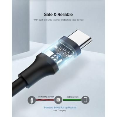 Дата кабель USB 2.0 AM to Type-C 1.0m US287 Black Ugreen (60116) (60116) | Зображення 5