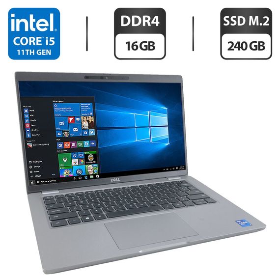 Ультрабук Dell Latitude 5420 / 14" (1920x1080) IPS / Intel Core i5-1145G7 (4 (8) ядра по 2.6 - 4.4 GHz) / 16 GB DDR4 / 240 GB SSD M.2 / Intel Iris Xe Graphics / WebCam б/у