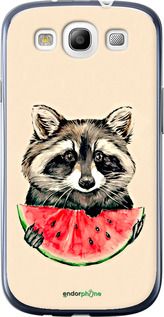 Чохол на Samsung Galaxy S3 Duos I9300i Єнотик з кавуном "4605t-50-2448"