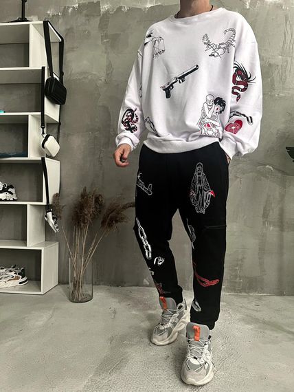 Костюм світшот штани ДТФ | Зображення 3