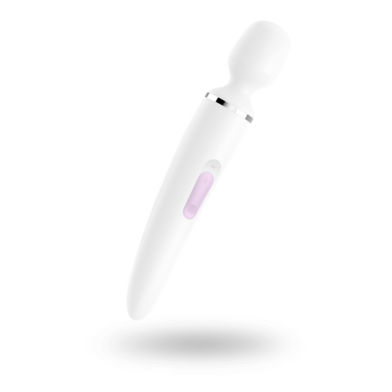 Вібромасажер Satisfyer Wand-er Woman (White/Chrome), водонепроникний, потужний, розмір XXL sexstyle