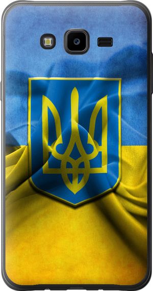 Чехол на Samsung Galaxy J7 Neo J701F Флаг и герб Украины 1 "375u-1402-17620"