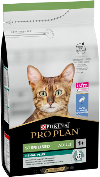 Сухий корм Purina PRO PLAN Sterilised Adult 1+ Renal Plus для дорослих стерилізованих котів, кролик 1.5кг | Зображення 1
