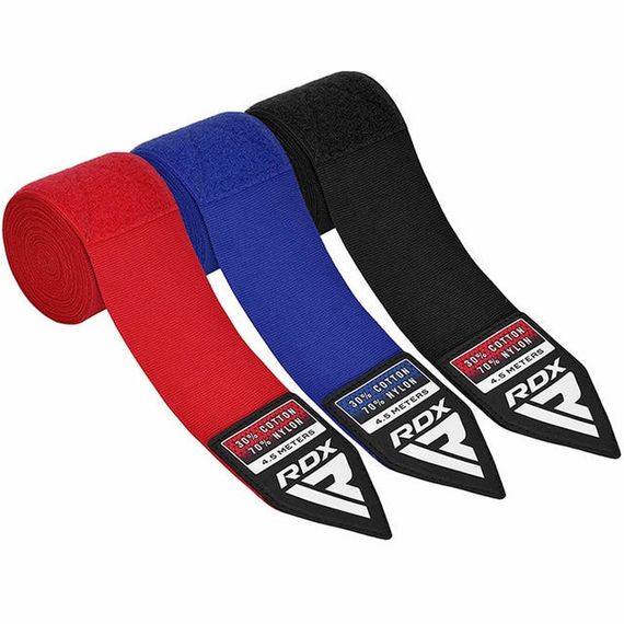 Бинти для боксу RDX RB Hand Wraps Combine 3 пари Red,Black,Blue (4.5м.) | Зображення 1