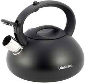 Чайник Ofenbach Happy Kettle 2.5л з нержавіючої сталі зі свистком, чорний матовий