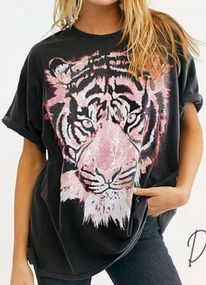 Футболка жіноча з принтом повсякденна L Чорний