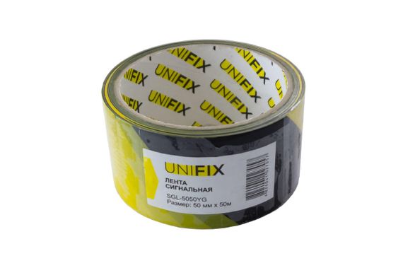 Лента сигнальная Unifix - 50 мм x 50 м желто-черная (SGL-5050YG)