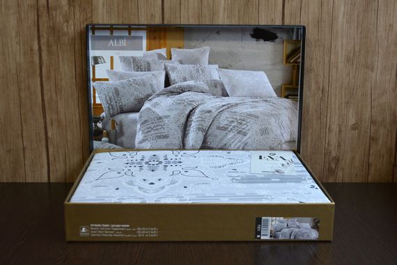 Постільна білизна EVA Ranforce 200 х 220 см. Albi Gri | Зображення 5