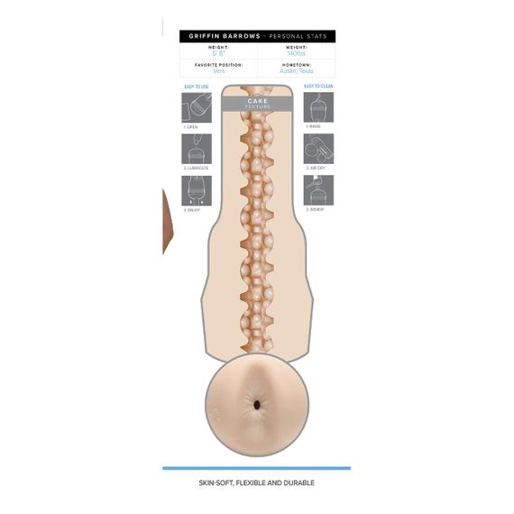 Мастурбатор-дупка Fleshjack Boys: Griffin Barrows Cake sexstyle | Зображення 8