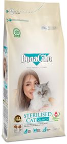 Сухий корм із лососем для стерилізованих котів BonaCibo Adult Cat Sterilised Salmon, 2 кг