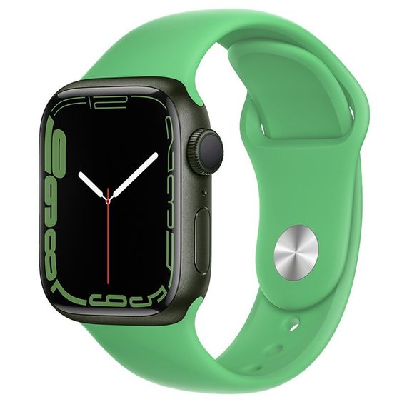 Ремінець Hoco WA01 Flexible series Apple watch (42/44/45/49mm) Black Bright Green