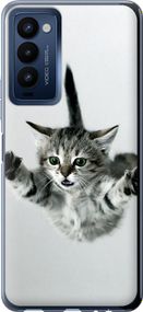 Чехол на Tecno Camon 18 CH6n Летящий котёнок "2322u-2524-17620"