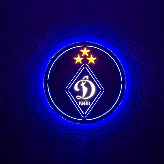 Панно декоративная картина на стену ФК Динамо Киев LED подсветка 400х400 acr-p000092