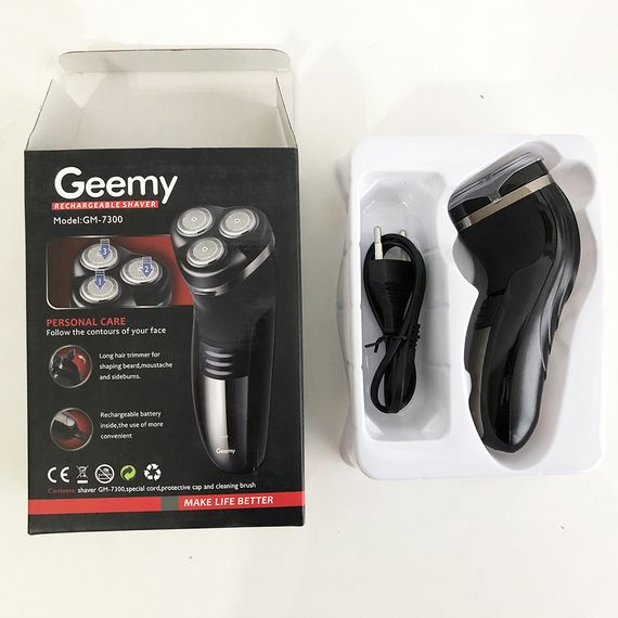 Тример для вусів GEMEI GM-7300, Машинка для стрижки бороди, Електробритва з насадками LI-277 для бороди. | Зображення 4