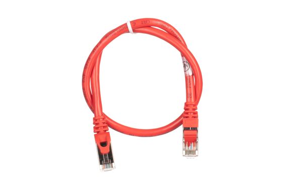 Патч-корд 2E Cat 6,S-FTP экран оплётка фольга,RJ45, 4Х2 27AWG ,7/0.14 Cu, 0.50 m, PVC,Red (2E-PC6SFTPCOP-050RD) | Зображення 1