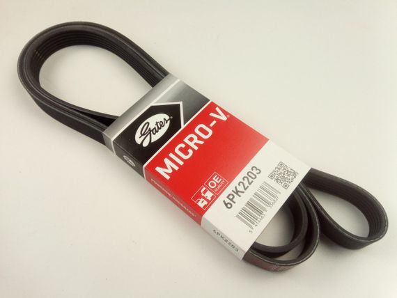 Ремінь генератора струмковий Sonata 10-/Elantra 11-, Gates (6PK2203) (25212-2E800)