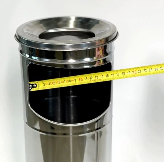 Підлогова урна з попільничкою Maxiflow хром 19х60 см (4418.1960S.430.00) | Зображення 2