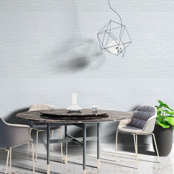 Самоклеюча декоративна 3D панель Камінь біла рвана цегла 700х770х5мм (155) SW-00000484 | Зображення 4