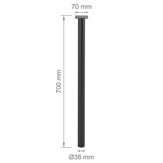 Ножка из металла (1414) H=700mm | Зображення 2