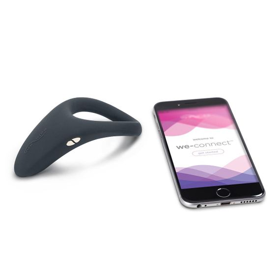 Смарт-виброкольцо под одежду VERGE BY WE-VIBE SLATE, охватывает пенис и мошонку, 10 режимов Sex Aura | Зображення 6