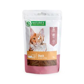 Лакомство для котов Nature's Protection Snacks For Cats Duck Breast Strips с уткой 75 гр