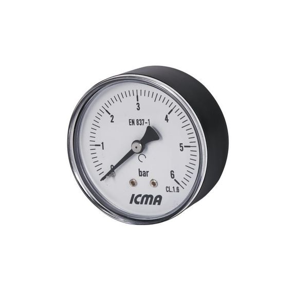 Манометр Icma 1/4" 0-6 барів, заднє під'єднання No243 | Зображення 3