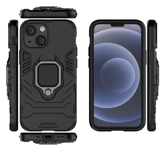 Чохол бампер Primolux Ring Armor для Apple iPhone 13 Mini - Black | Зображення 4