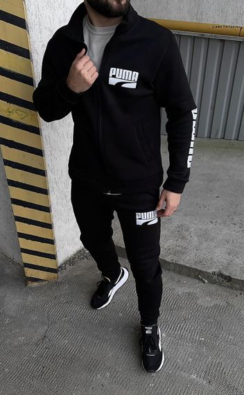 Чоловічий спортивний костюм Puma чорний | Зображення 1