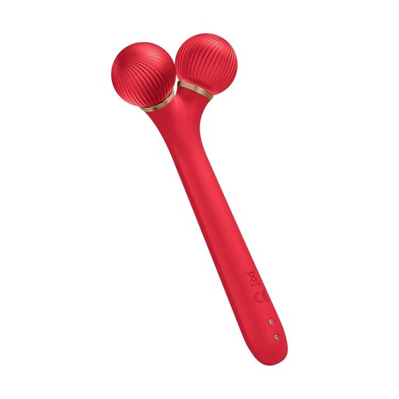 Електронний ультразвуковий ролик для обличчя GESKE Sonic Facial Roller 4в1 red | Зображення 5