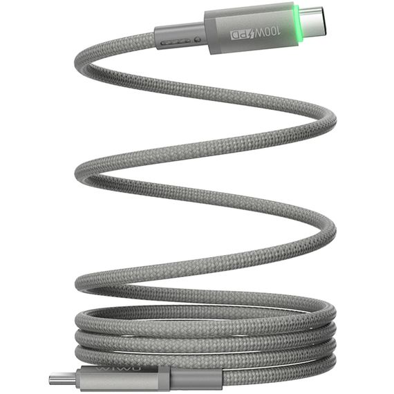 Дата кабель WIWU C084 Maglink Type-C to Type-C 100W (1m) Grey | Зображення 1