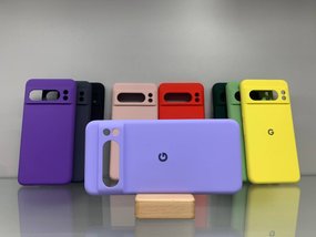 Google Pixel 8 Pro Протиударний чохол з логотипом софт тач голубий