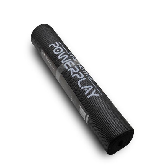 Коврик для йоги и фитнеса Паверплей 4010 PVC Yoga Mat Черный (173x61x0.6) | Зображення 5