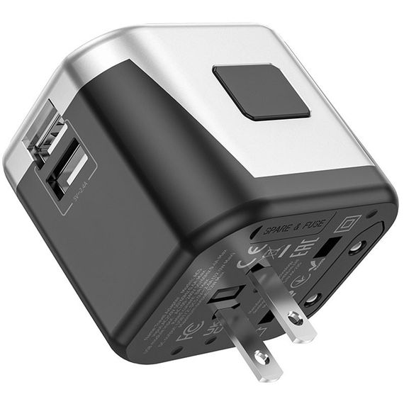 МЗП Hoco AC5 Level 2USB+Socket Black | Зображення 6