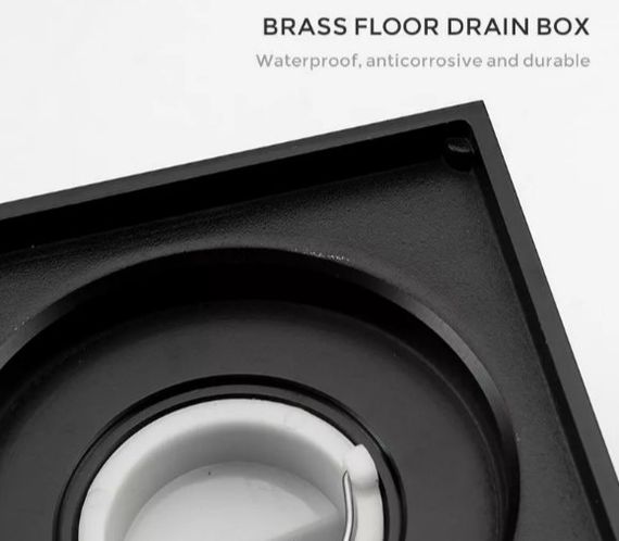 Душовий трап Gappo 100х100 мм, чорний G81050-6 | Зображення 3