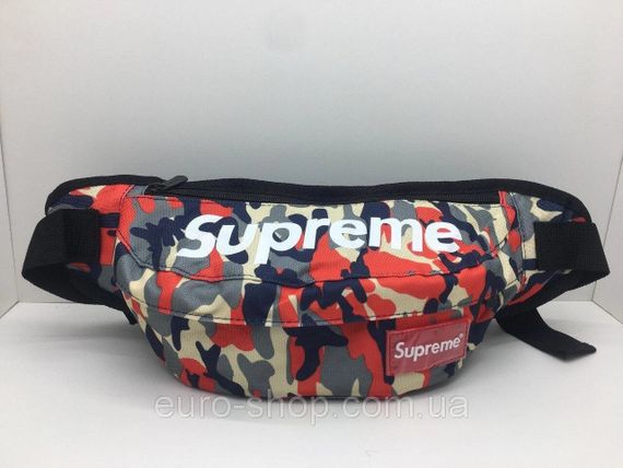Поясна сумка Supreme Червоний камуфляж сумка на пояс