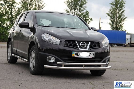 Передній подвійний вус ST016 (нерж) 70/42 мм для Nissan Qashqai 2010-2014рр | Зображення 2