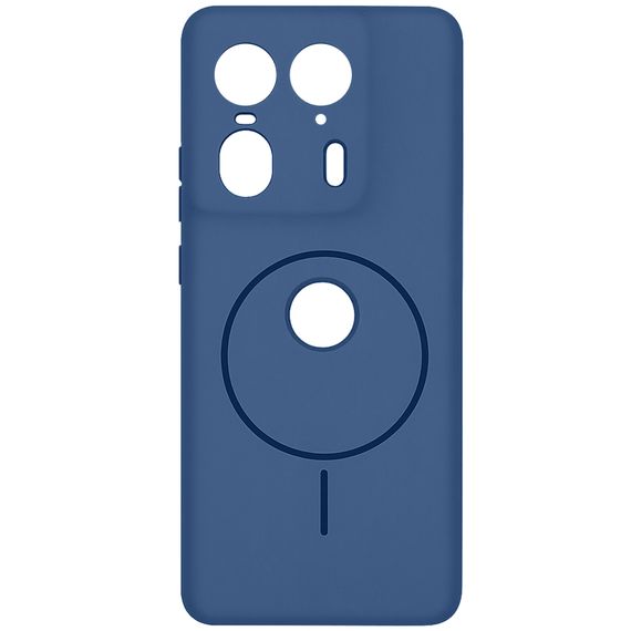 Чохол Silicone Cover Lakshmi Full Camera (AA) with Magnetic Fit для Motorola Edge 50 Ultra Синій / Navy blue