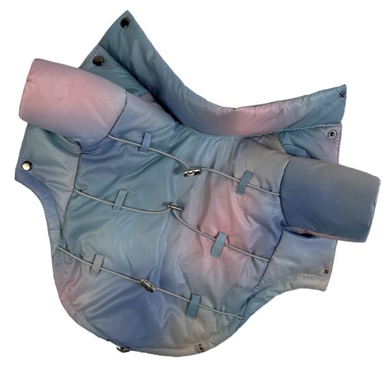 Куртка з фіксаторами тайдай блакитна K-83 | Зображення 3