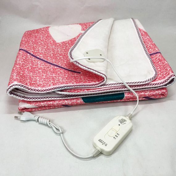 Электропростынь электрическая простынь с подогревом Electric Blanket 150х120см сердечка | Зображення 7