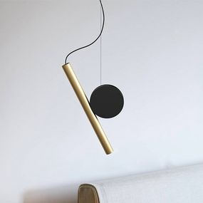 Люстра світлодіодна підвісна LED світильник для квартири на стелю лед 26581 Золото 33-188х12х30 см.