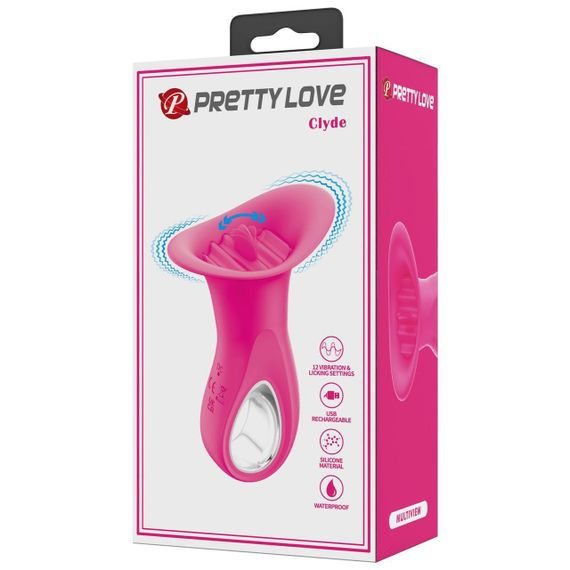 Вібростимулятор PRETTY LOVE Clyde, 12 vibration functions 12 licking settings Sex Aura | Зображення 1