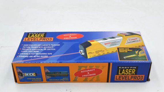 Уровень лазерный Laser Level PRO 3 бытовой 18см с рулеткой (LV-02) | Зображення 5