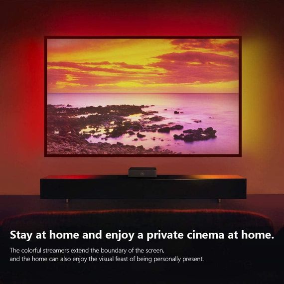 Світлодіодні стрічка для телевізора 2 метри, підсвітка телевізора, світлодіодна стрічка USB з пультом. | Зображення 2