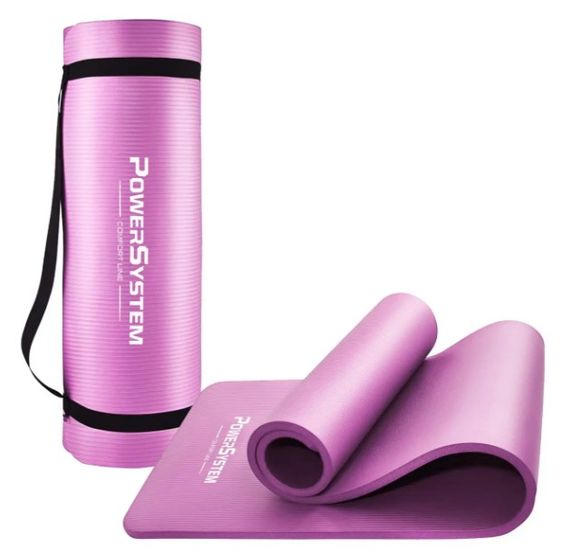 Килимок для йоги та фітнесу Power System PS-4017 NBR Fitness Yoga Mat Plus Pink (180х61х1) (PS-4017_Pink)