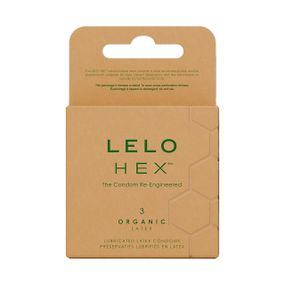 Презервативи LELO HEX Condoms Organic 3 Pack, тонкі та суперміцні Sex Aura